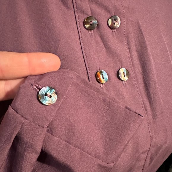 Vintage City Girl Top with Mother of Pearl Buttons - Picture 4 of 11